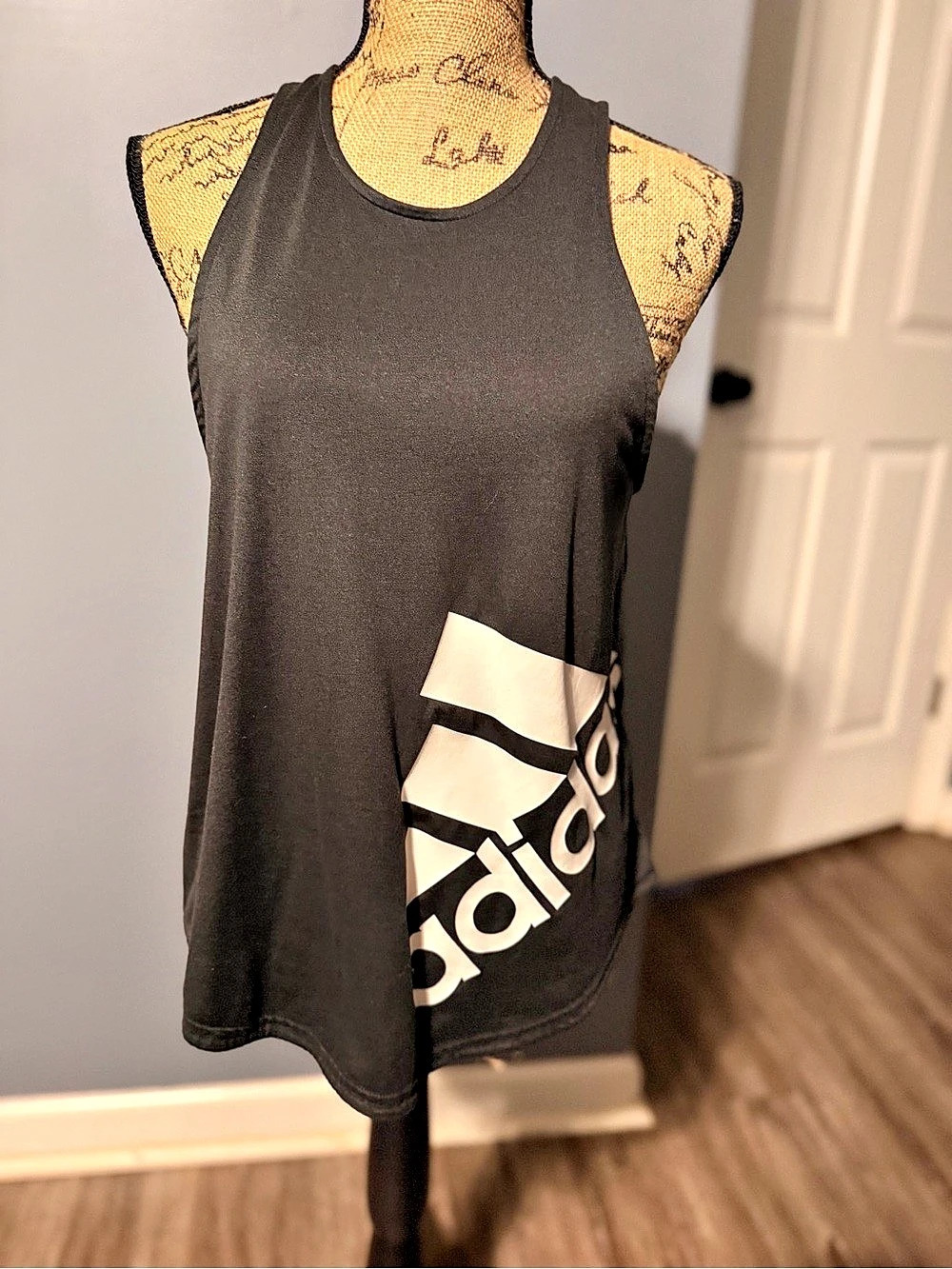 Adidas Essentials Winners Tank Top in Black & White Size Medium